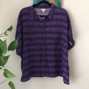 NWOT  button down short sleeve shirt xl